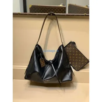 LV M25143 Louis Vuitton CarryAll Dark MM Handbag Black
