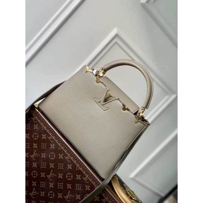 LV M24567 Louis Vuitton Capucines MM Handbag Galet