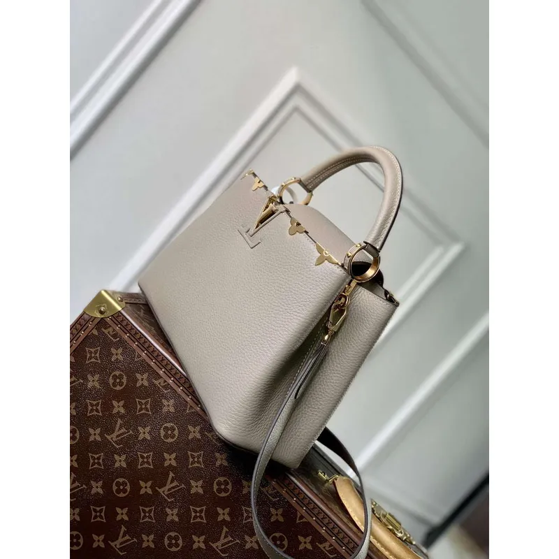LV M24567 Louis Vuitton Capucines MM Handbag Galet
