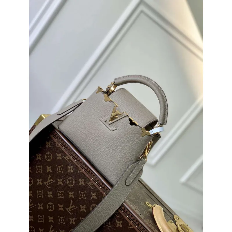 LV M24567 Louis Vuitton Capucines Mini Handbag Galet