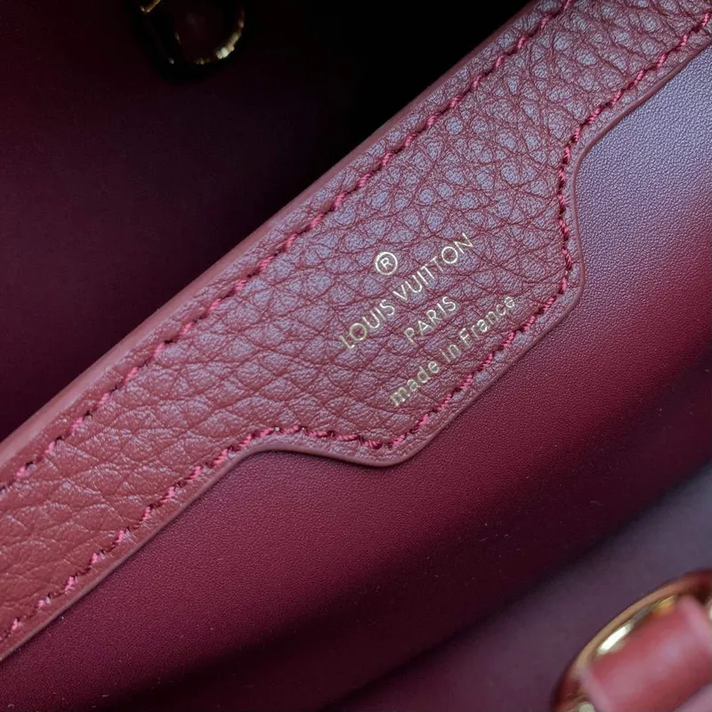 LV M25128 Louis Vuitton Capucines BB Handbag Griotte Red