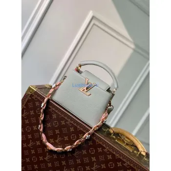LV M23280 Louis Vuitton Capucines Mini Handbag Ice Grey