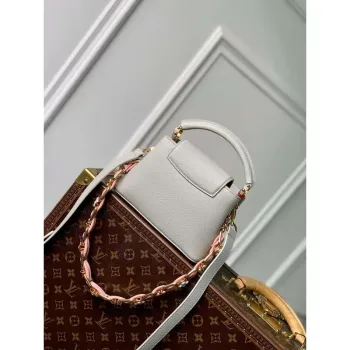 LV M23280 Louis Vuitton Capucines Mini Handbag Ice Grey