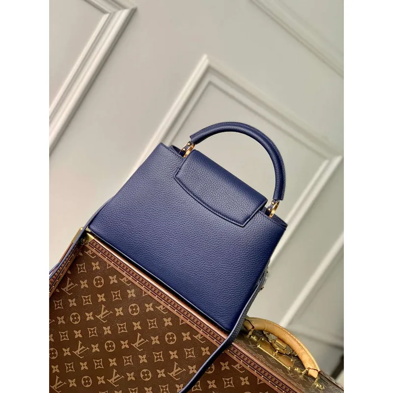 LV M23199 Louis Vuitton Capucines MM Handbag French Blue