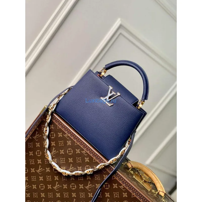 LV M23199 Louis Vuitton Capucines BB Handbag French Blue