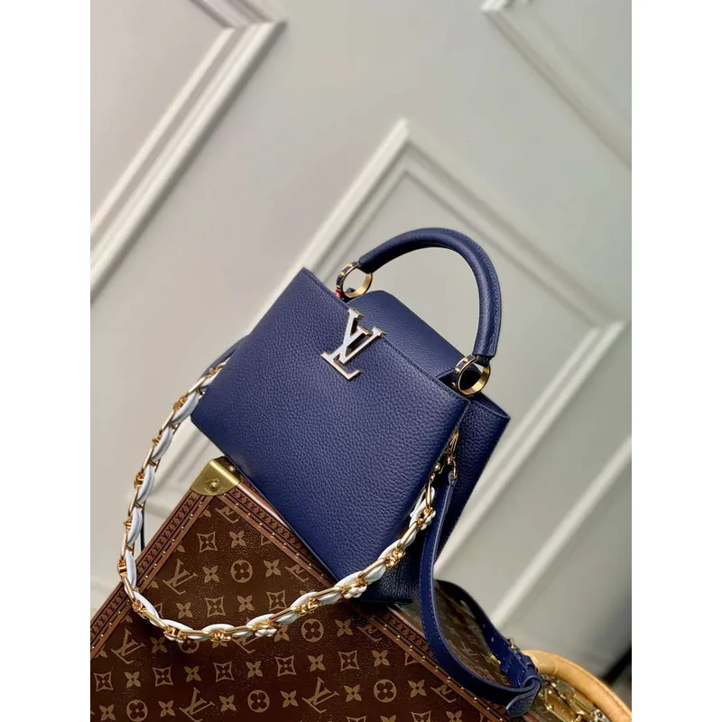 LV M23199 Louis Vuitton Capucines BB Handbag French Blue