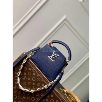 LV M23199 Louis Vuitton Capucines Mini Handbag French Blue