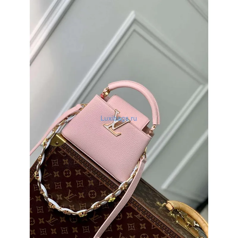 LV M23363 Louis Vuitton Capucines Mini Handbag Jasmine Pink