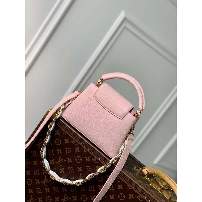 LV M23363 Louis Vuitton Capucines Mini Handbag Jasmine Pink