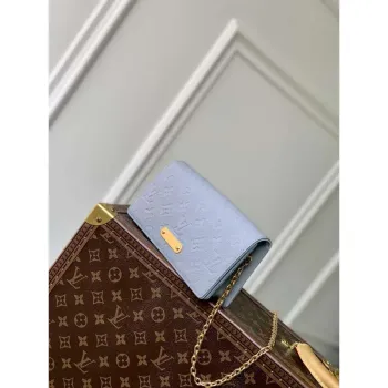 LV M83233 Louis Vuitton Wallet On Chain Lily Bag Blue Hour