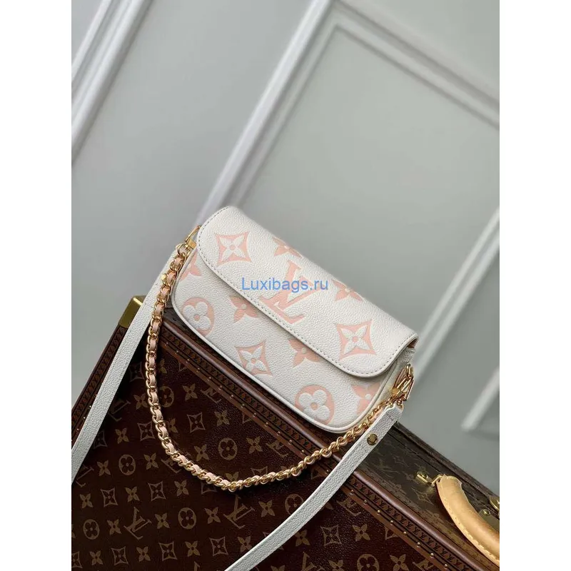 LV M82211 Louis Vuitton Wallet On Chain Ivy Bag Off white/pink