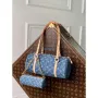 LV M46830 Louis Vuitton Papillon Handbag Denim Blue