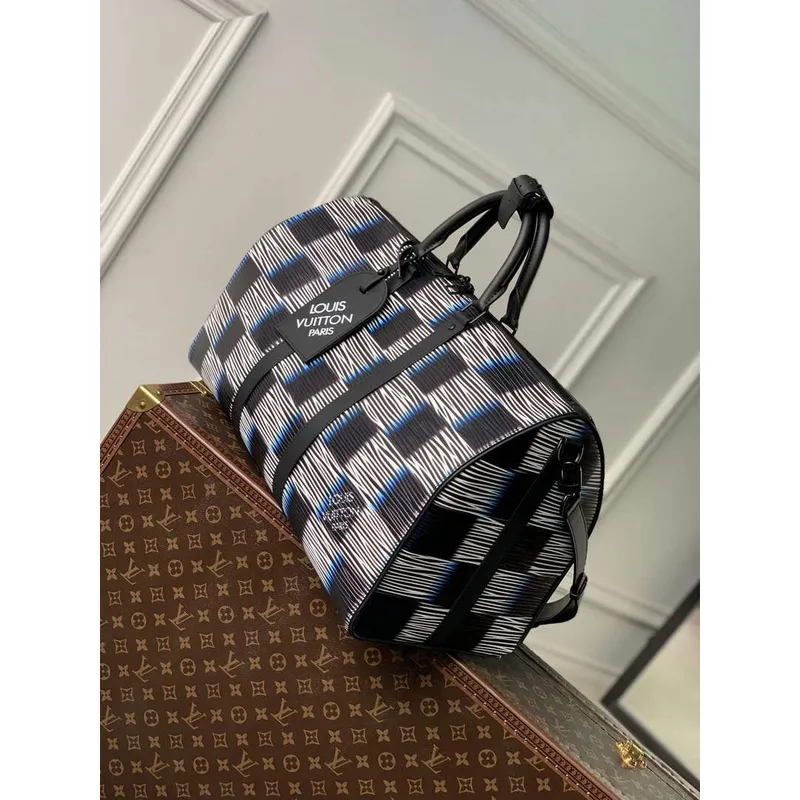 LV M23771 Louis Vuitton Keepall Bandoulière 50 Bag Blue Moon