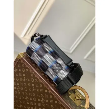 LV M23744 Louis Vuitton Soft Polochon PM Bag Blue Moon