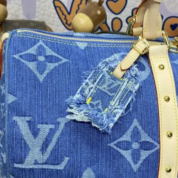 LV M24315 Louis Vuitton Keepall Bandoulière 45 Bag Blue