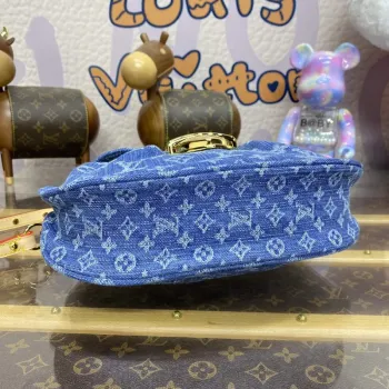 LV M46829 Louis Vuitton Sunset Monogram Denim Handbag Blue