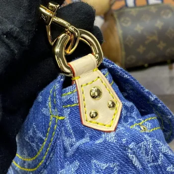 LV M46829 Louis Vuitton Sunset Monogram Denim Handbag Blue