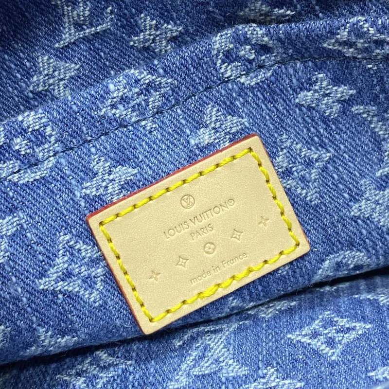 LV M46829 Louis Vuitton Sunset Monogram Denim Handbag Blue