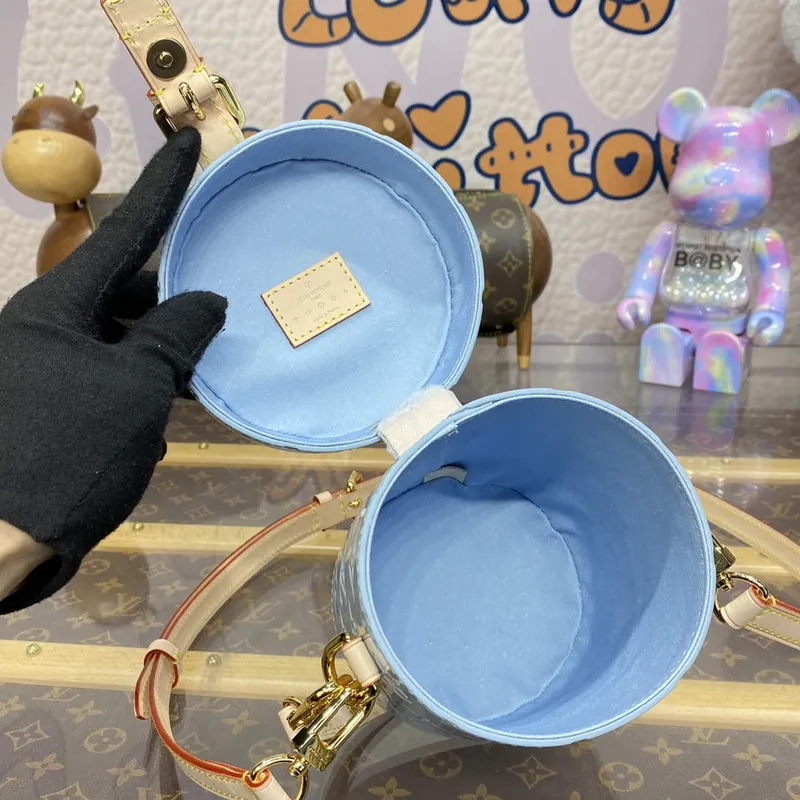 LV M24099 Louis Vuitton Astor Monogram Vernis Bag Blue