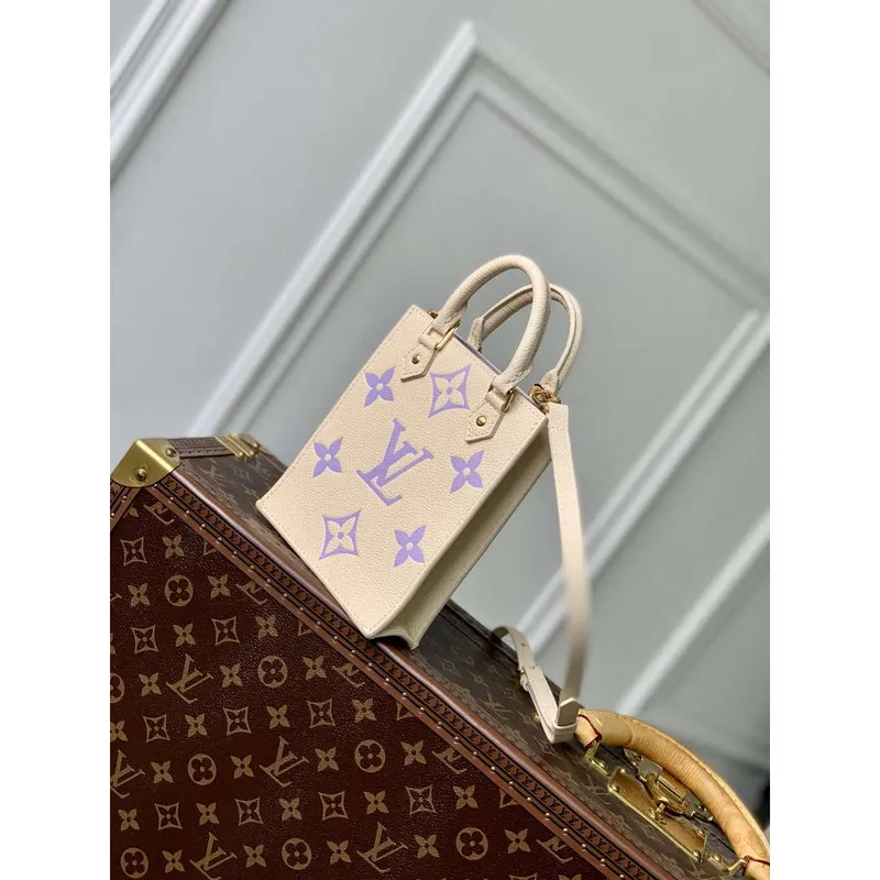 LV M81416 Louis Vuitton Petit Sac Plat Bag Taro Purple