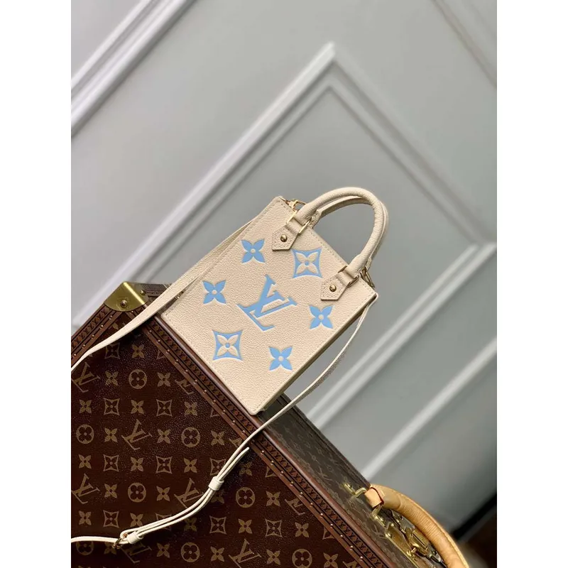 LV M81416 Louis Vuitton Petit Sac Plat Bag Blue