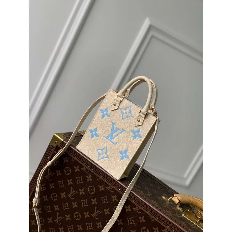LV M81416 Louis Vuitton Petit Sac Plat Bag Blue
