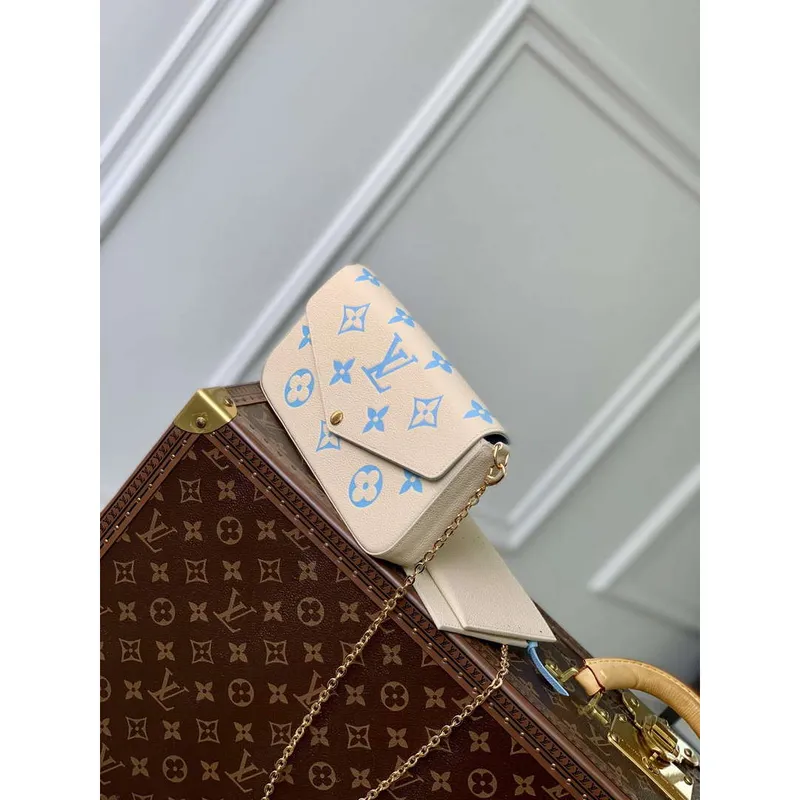 LV M82610 Louis Vuitton Pochette Félicie Bag Blue