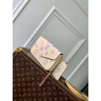 LV M82610 Louis Vuitton Pochette Félicie Bag Taro Purple