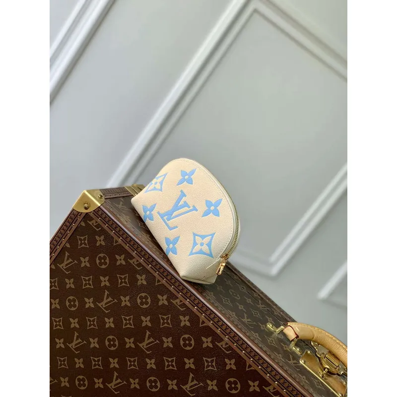 LV M45951 Louis Vuitton Pochette Cosmetique PM Blue