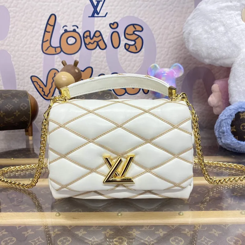 LV M24186 Louis Vuitton GO 14 MM Bag Off white
