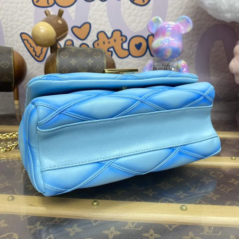 LV M24185 Louis Vuitton GO 14 MM Bag Lagoon Turquoise Blue