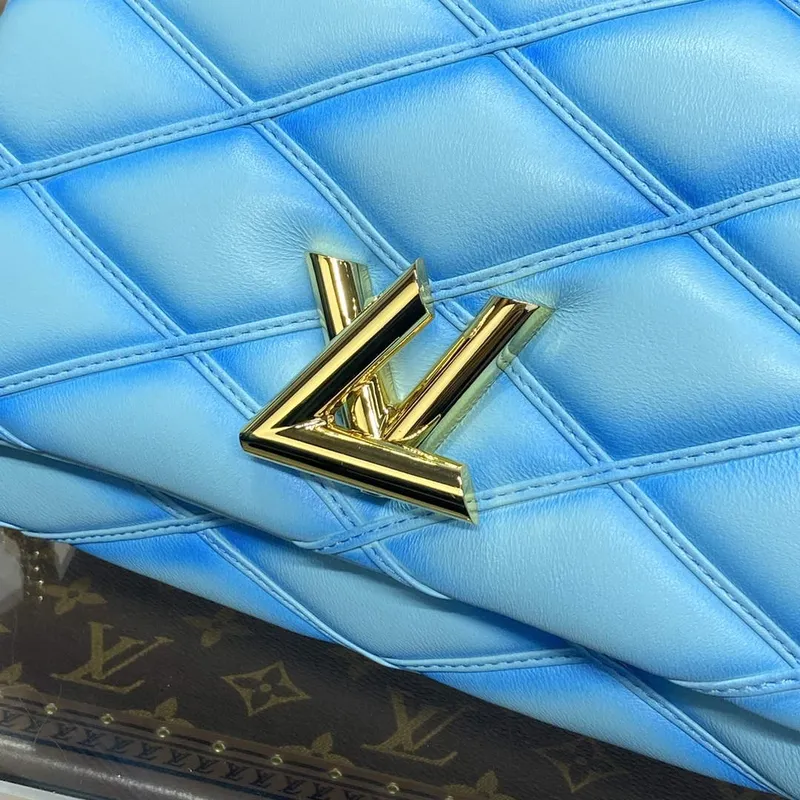 LV M24185 Louis Vuitton GO 14 MM Bag Lagoon Turquoise Blue
