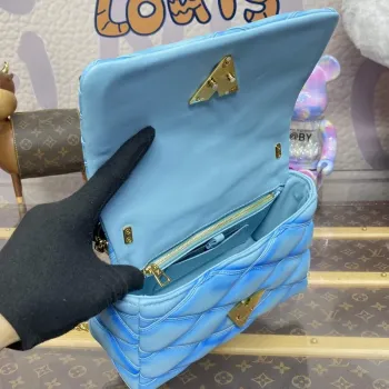 LV M24185 Louis Vuitton GO 14 MM Bag Lagoon Turquoise Blue