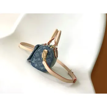 LV M82950 Louis Vuitton Nano Speedy Handbag Monogram Denim