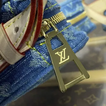 LV M46856 Louis Vuitton Croissant MM Handbag Monogram Denim