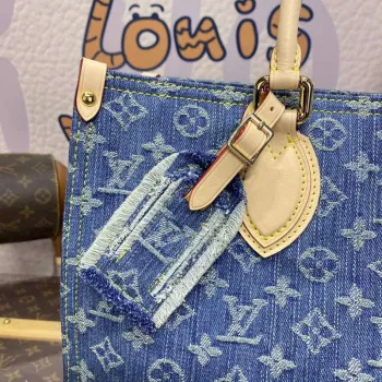 LV M46871 Louis Vuitton OnTheGo MM Tote Bag Monogram Denim