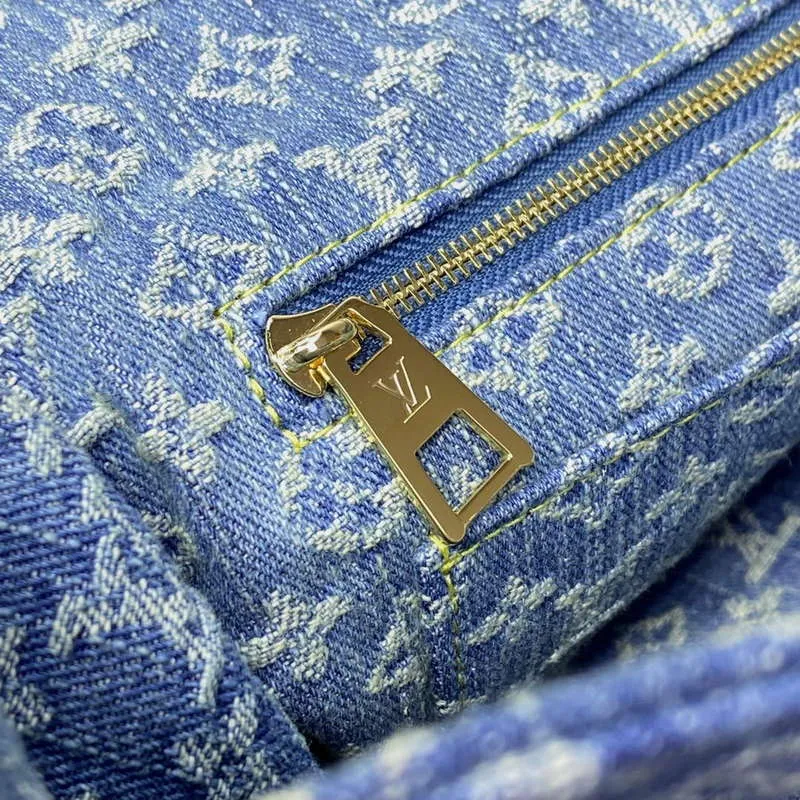 LV M46871 Louis Vuitton OnTheGo MM Tote Bag Monogram Denim