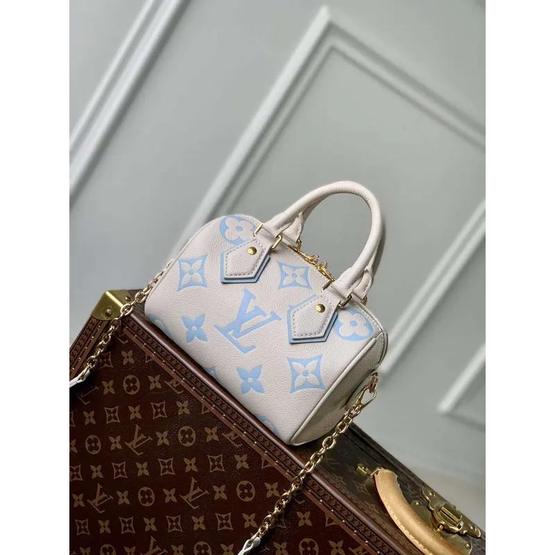 LV M46397 Louis Vuitton Speedy Bandoulière 20 Handbag Blue
