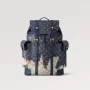 LV M46805 Louis Vuitton Christopher MM Backpack Ink Blue