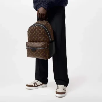 LV M46684 Louis Vuitton Discovery Backpack PM Monogram Macassar coated canvas