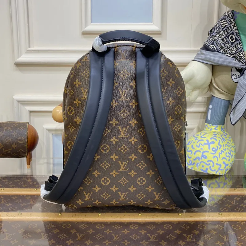 LV M46684 Louis Vuitton Discovery Backpack PM Monogram Macassar coated canvas