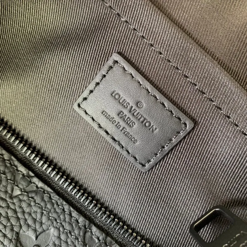 LV M82772 Louis Vuitton  Nano Steamer Bag Taurillon Monogram embossed cowhide leather Black