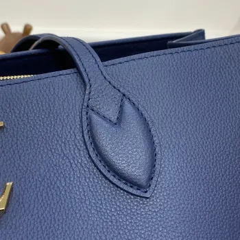 LV M20984 Louis Vuitton M57345 Lockme Shopper M57346 Bag Grained Calf Leather Navy Blue