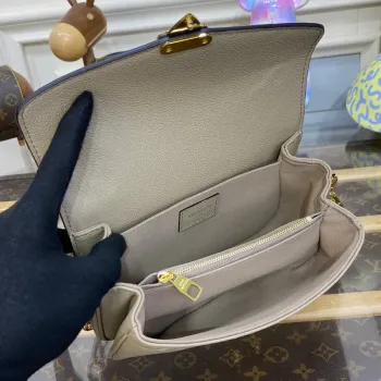 LV M23081 Louis Vuitton Pochette Métis East West bag Monogram Empreinte Leather Dove/Cream