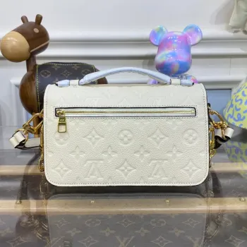 LV M22942 Louis Vuitton Pochette Métis East West bag Monogram Empreinte Leather Crème Beige