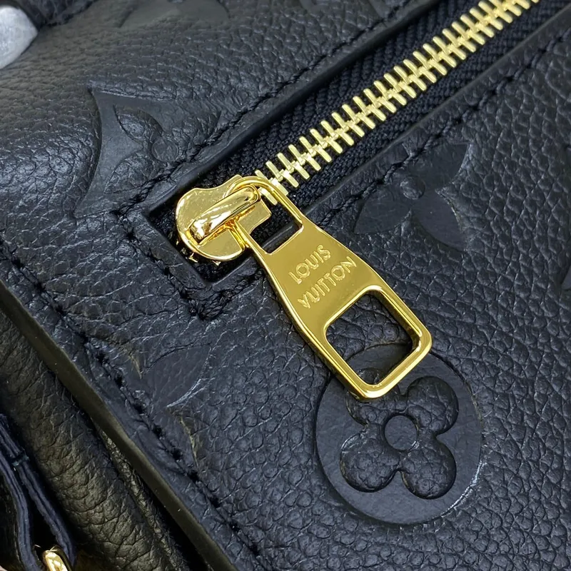 LV M46595 Louis Vuitton Pochette Métis East West bag Monogram Empreinte Leather Black
