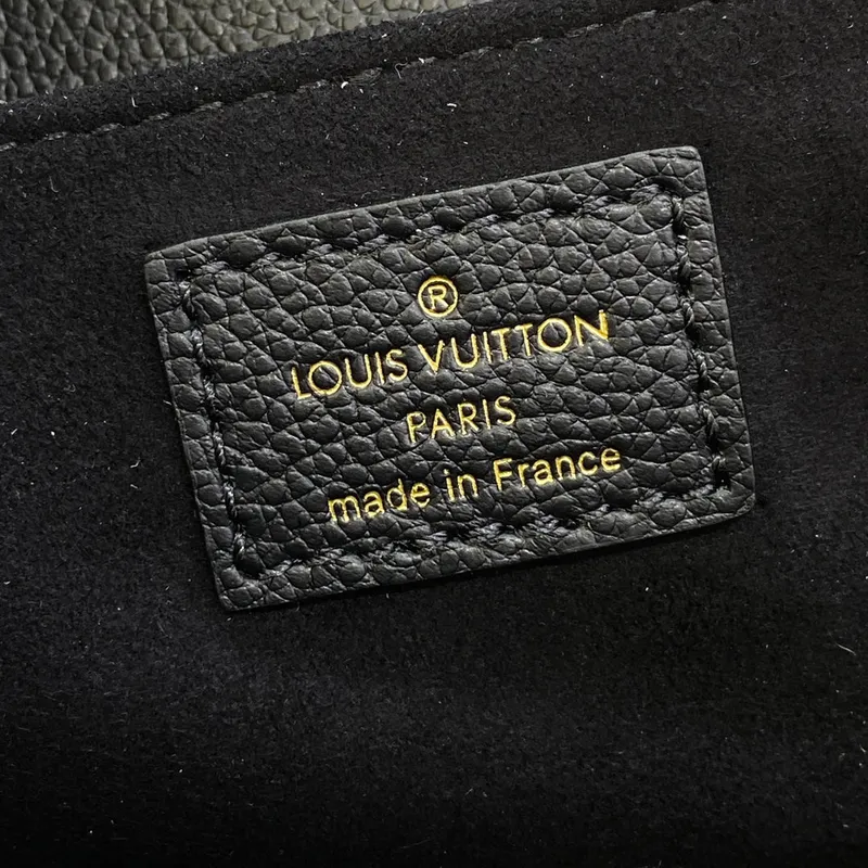 LV M46595 Louis Vuitton Pochette Métis East West bag Monogram Empreinte Leather Black