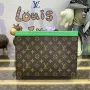 LV M82854 Louis Vuitton Pochette Voyage MM Bag Green