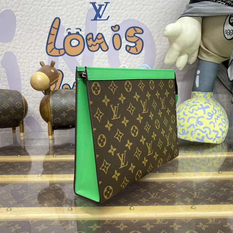 LV M82854 Louis Vuitton Pochette Voyage MM Bag Green