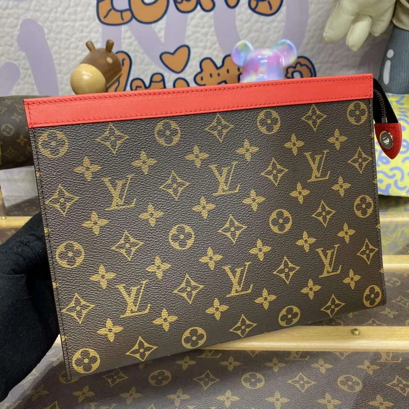 LV M82857 Louis Vuitton Pochette Voyage MM Bag Red
